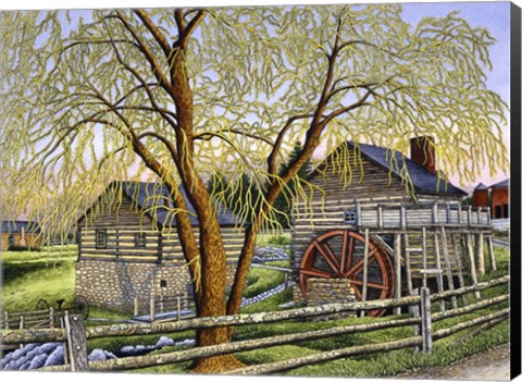 Framed Mccormick Mill, Steeles Tavern Va Print