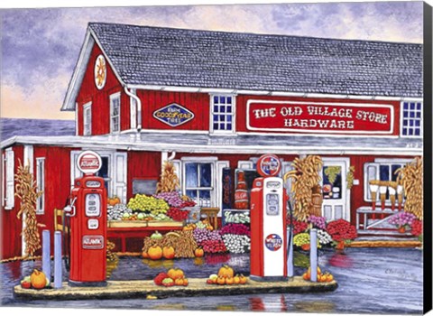 Framed Old Village Store Hardware, Bird-In-Hand Pa Print