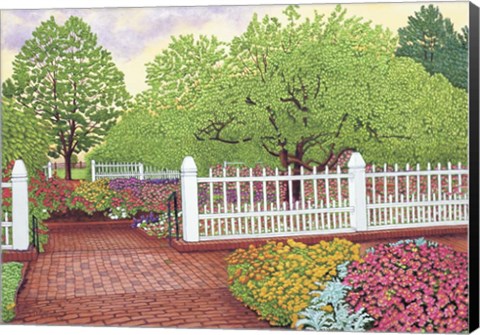 Framed Prescott Gardens I, Portsmouth Nh Print