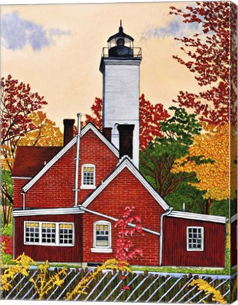 Framed Presque Isle Light, Erie Pa Print