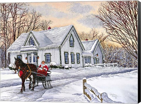 Framed Red Ribbon Horse, Eden Ny Print