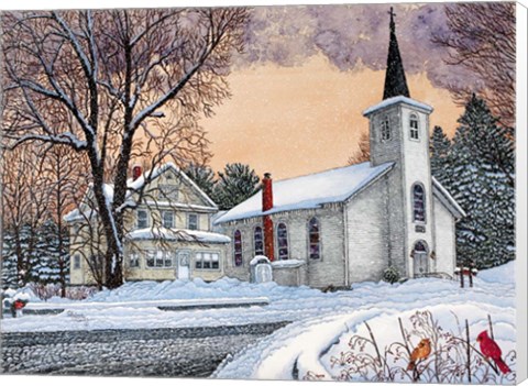 Framed Saint Mary&#39;s Church - New Oregon, Ny Print