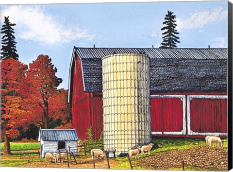 Framed Sheep, Perry Ny Print
