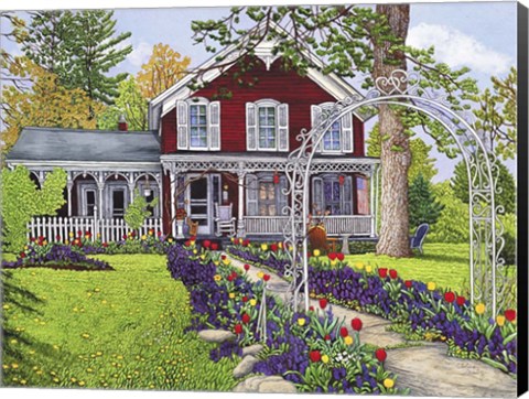 Framed Springtime In Springville, Ny Print