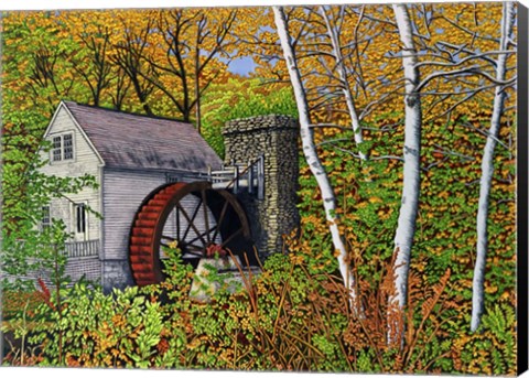 Framed Waterwheel, E Dorset Vt Print