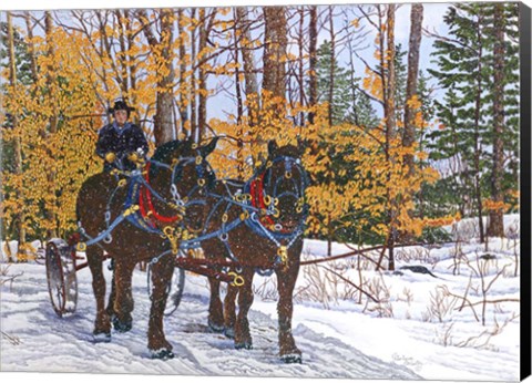 Framed Work Horses Print