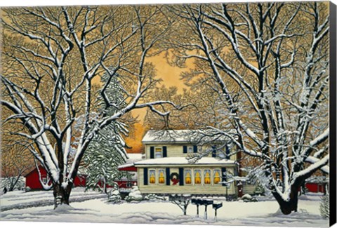 Framed Christmas In The Country Print
