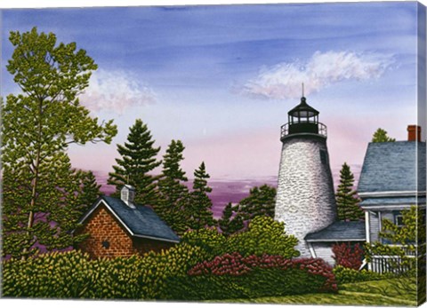Framed Dice Head Lighthouse Print
