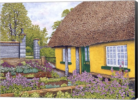 Framed Yellow Cottage Print