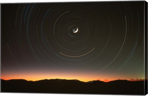 Framed Moon North Star Print