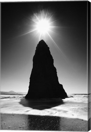 Framed Rock Pillar Sun Print