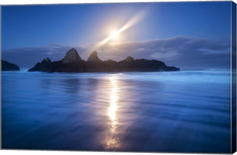 Framed Seal Rock Vert Moon Streak Print