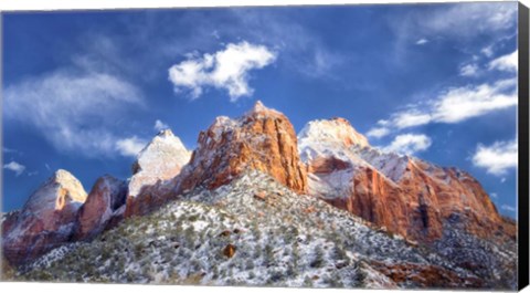 Framed Zion Mountain Clouds Print