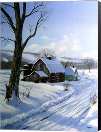 Framed Winter Landscape 7 Print