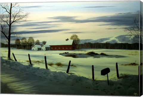 Framed Winter Landscape 17 Print
