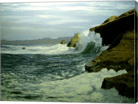Framed Rough Waters Print