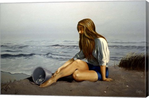 Framed Day on the Beach 7 Print