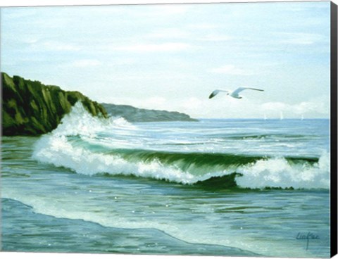 Framed Soaring over the Waves Print