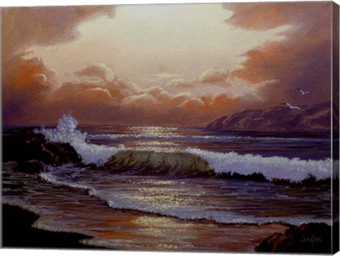 Framed Waves 1 Print