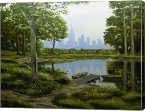 Framed City View Print