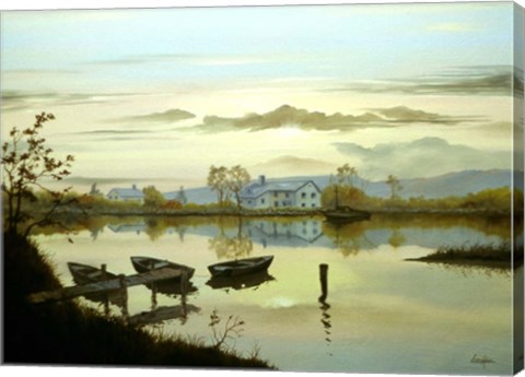 Framed Tranquil Lake Print