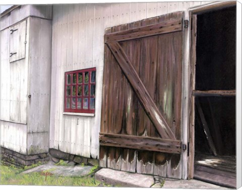 Framed Old Barn Door Print