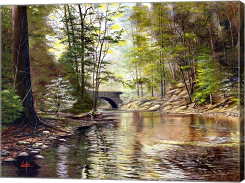 Framed Stone Bridge Print