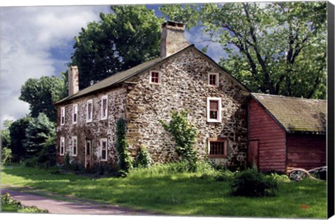 Framed Stone House 3 Print