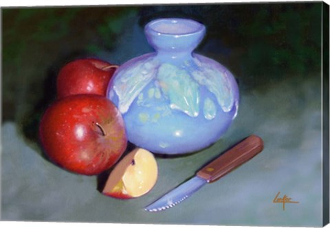 Framed Apples Vase Print