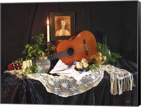 Framed Guitar Still Photo Print