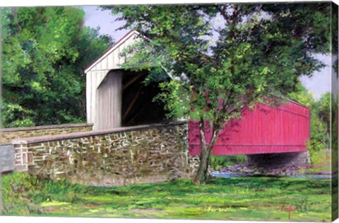 Framed Covered Bridge Print