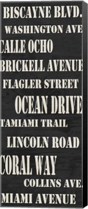 Framed Miami Streets Print