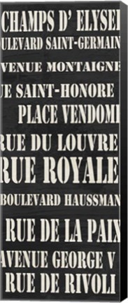 Framed Paris Streets Print
