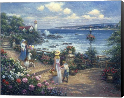 Framed Seaside Stroll Print