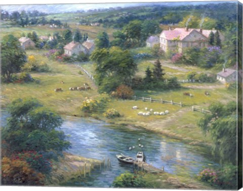 Framed Grazing Fields Print