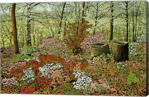 Framed Azalea Garden Print