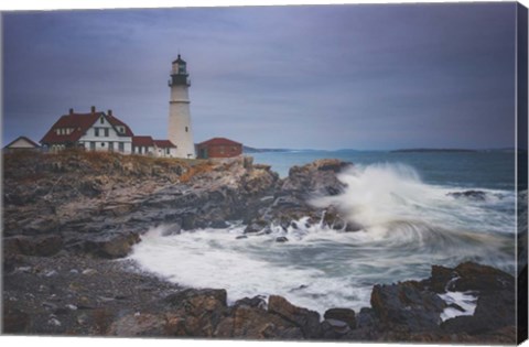 Framed Cape Elizabeth Storm Print