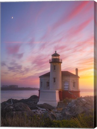 Framed Lighthouse Moon Print