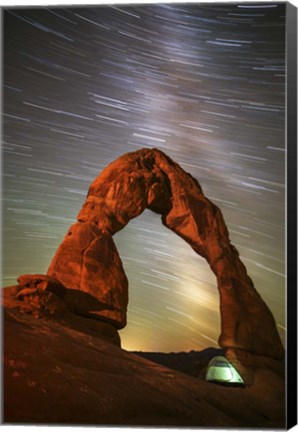 Framed Delicate Arch Star Trails Print