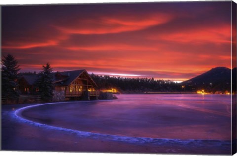 Framed Everygreen Lake Sunrise Print