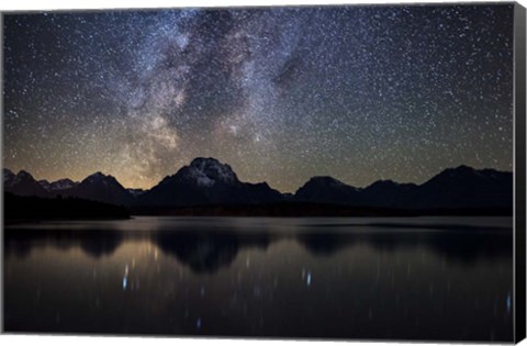 Framed Jackson Lake Milky Way Print