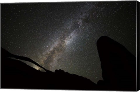 Framed Landscape Arch Milky Way Print