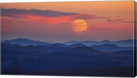 Framed Supermoon at Sunrise Print