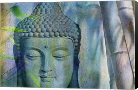 Framed Budha with Bamboo Print