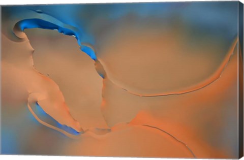 Framed Blue and Orange Flow Print