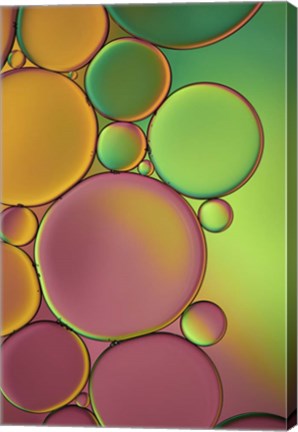 Framed Green and Orange Drops Print