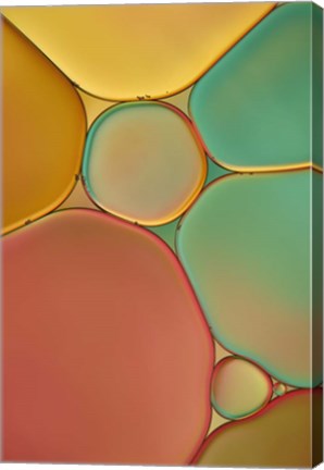 Framed Red Yellow and Green Drops Print