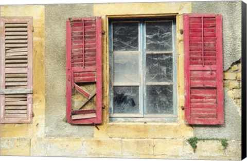 Framed Red Shutters Print
