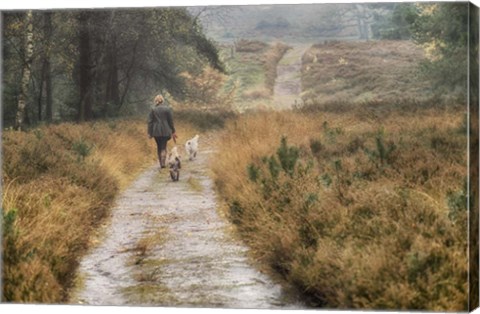 Framed Walking the Dogs Print
