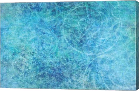Framed Stylish Pattern Azure Blue Print